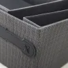 Grey woven storage box, home living room and bedroom storage box, large capacity, simple style Application Scenario